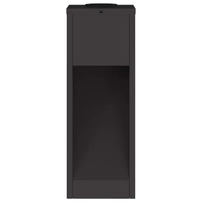 Lămpi LED Solar pentru Alei, 2 Bucăți - Negru, Oțel