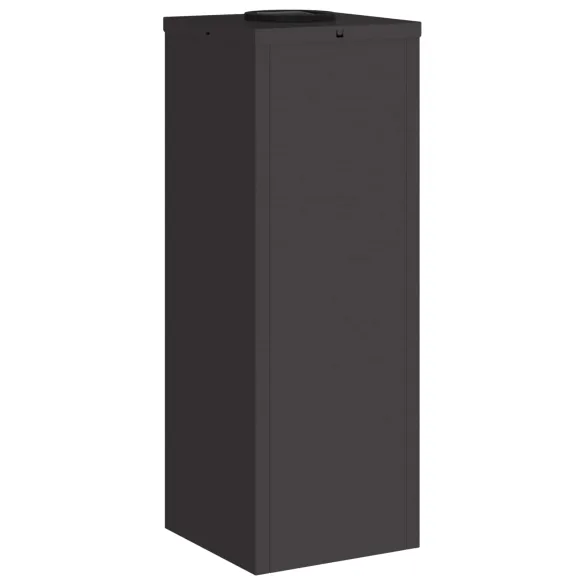 Lămpi LED Solar pentru Alei, 2 Bucăți - Negru, Oțel