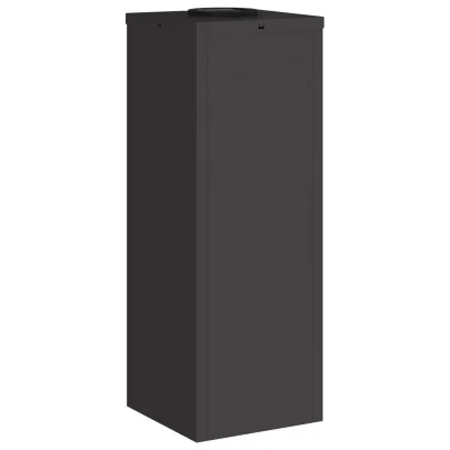 Lămpi LED Solar pentru Alei, 2 Bucăți - Negru, Oțel