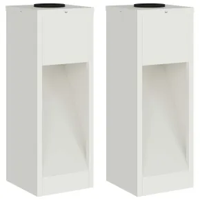 Lămpi Alee Solar LED 2 bucăți, Oțel Alb | Comandă Online 2