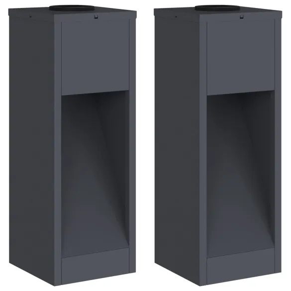 Lămpi Solar LED pentru Alei | 2 Bucăți Antracit