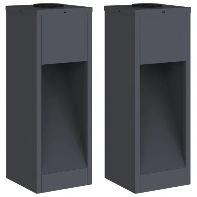 Lămpi Solar LED pentru Alei | 2 Bucăți Antracit