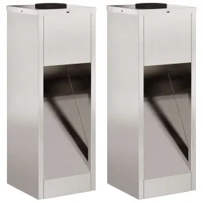 Lămpi Alee Solar LED 2 Bucăți, Oțel Inoxidabil 2