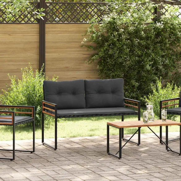 Bancă Gri din Lemn de Acacia - Comandă cu Livrare Gratuită