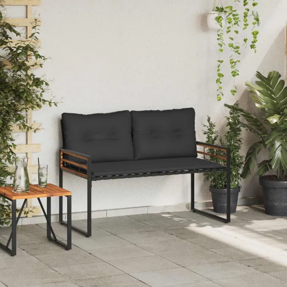 Bancă Gri din Lemn de Acacia - Comandă cu Livrare Gratuită