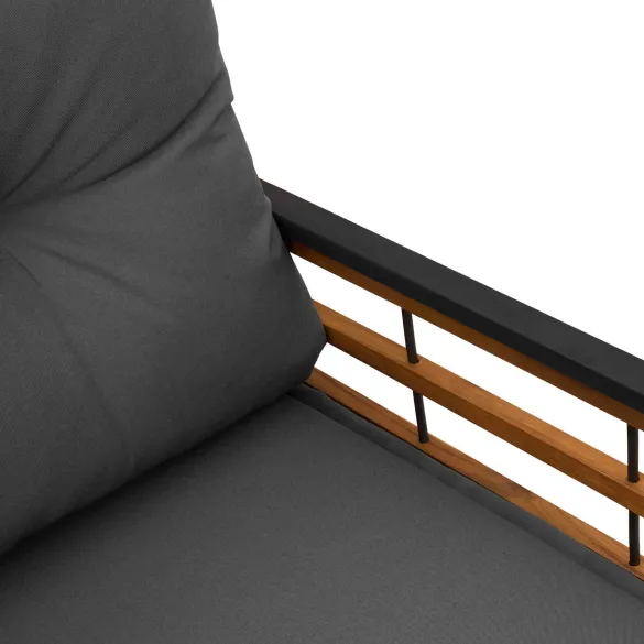 Bancă Gri din Lemn de Acacia - Comandă cu Livrare Gratuită