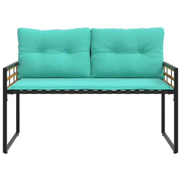 Bancă Turcoaz Lemn Acacia pentru Grădină și Balcon