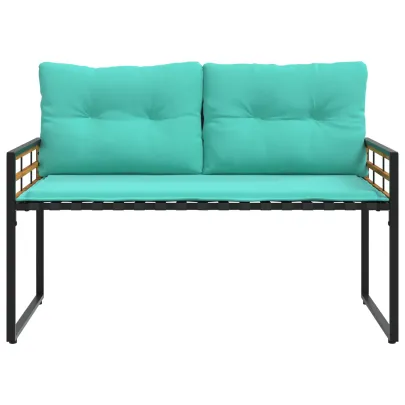 Bancă Turcoaz Lemn Acacia pentru Grădină și Balcon