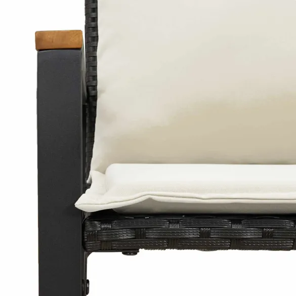 Bancă Ratan cu Pernă pentru Grădină și Terasă