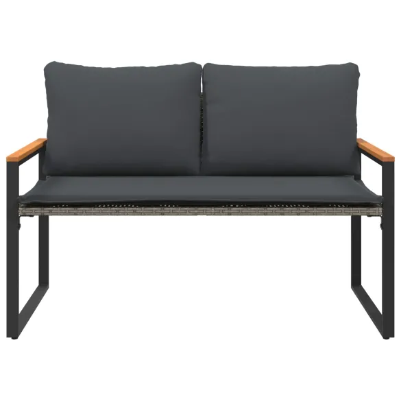 Bancă Ratan cu Pernă pentru Grădină și Terasă