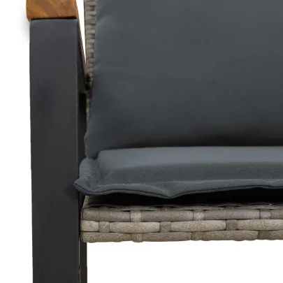 Bancă Ratan cu Pernă pentru Grădină și Terasă