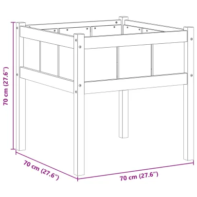 Ghiveci Lemn Masiv pentru Grădină 70x70x70 cm | Comandă Online