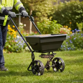 Împrăștietor Semințe și Îngrășământ | Negru, 80 cm