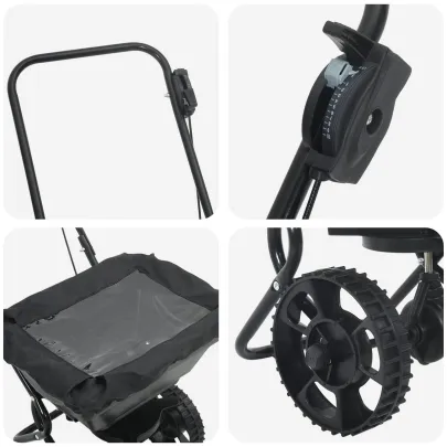 Împrăștietor Semințe și Îngrășământ | Negru, 80 cm