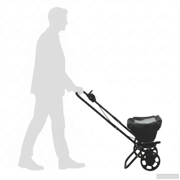 Împrăștietor Semințe și Îngrășământ | Negru, 80 cm