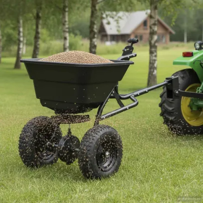 Împrăștietor Negru PVC și Oțel 106x53x75 cm