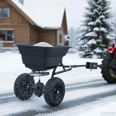 Împrăștietor Negru PVC și Oțel 106x53x75 cm