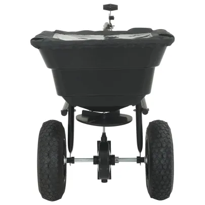 Împrăștietor Negru PVC și Oțel 106x53x75 cm