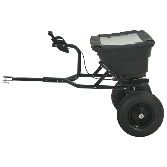 Împrăștietor Negru PVC și Oțel 106x53x75 cm