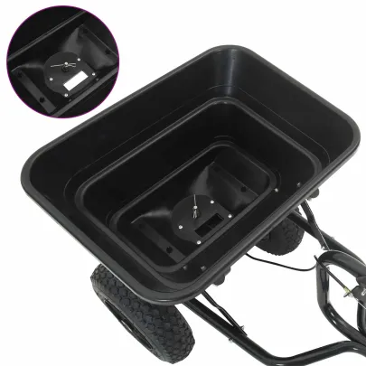 Împrăștietor Negru PVC și Oțel 106x53x75 cm