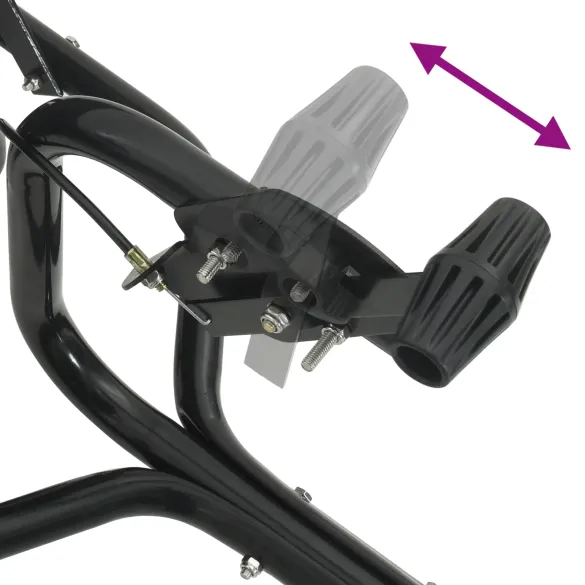 Împrăștietor Negru PVC și Oțel 106x53x75 cm