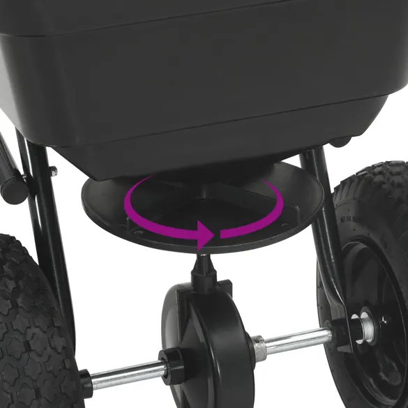 Împrăștietor Negru PVC și Oțel 106x53x75 cm