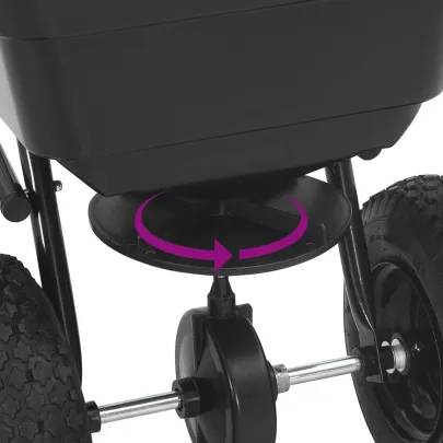 Împrăștietor Negru PVC și Oțel 106x53x75 cm