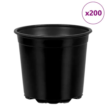 Set Ghivece Flori Negre 50 buc | Plastic | Livrare Gratuita