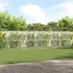 Cușcă Câini 4 Bucăți Oțel 8x2x2 m | Livrare Gratuită