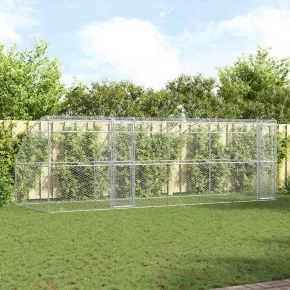 Cușcă Câini 3 Bucăți Oțel 6x2x2 m | Livrare Gratuită