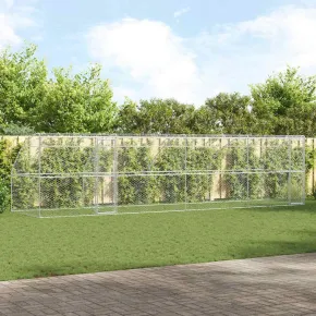 Cușcă Exterior Câini 4 Bucăți Oțel 8x2x2 m | Livrare Gratuită