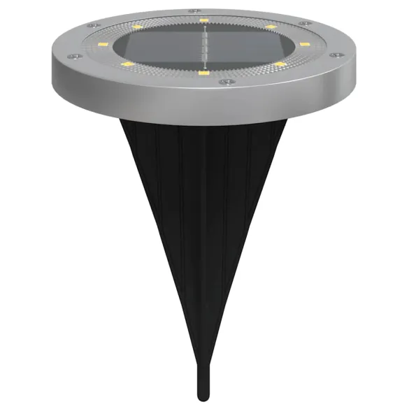 Lămpi Solare de Grădină cu Țăruș, 4 buc., Alb Cald