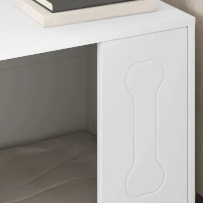 Casa pentru Caini Alba Moderna | Lemn Compozit Durabil