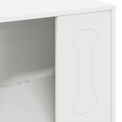 Casa pentru Caini Alba Moderna | Lemn Compozit Durabil