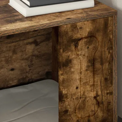 Casa pentru Caini Lemn Compozit Stejar Fumuriu 44x42x49 cm