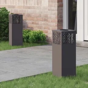 Lămpi LED Solare pentru Alei, 2 bucăți, Negru