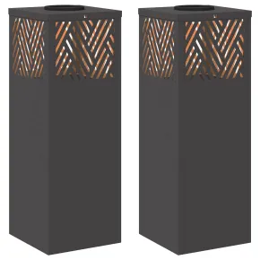 Lămpi LED Solare pentru Alei, 2 bucăți, Negru 2