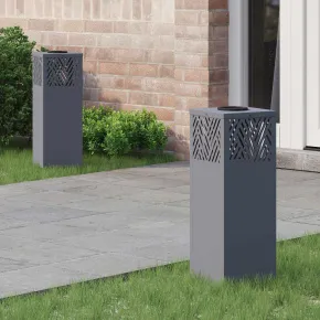 Lumină LED Solară pentru Alei Herringbone 2 pcs Antracit