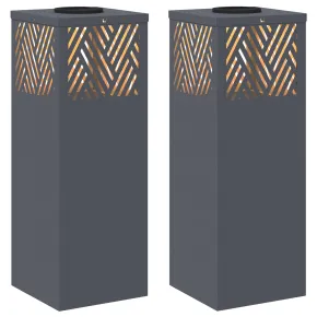 Lumină LED Solară pentru Alei Herringbone 2 pcs Antracit 2