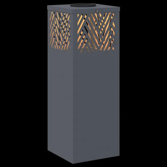 Lumină LED Solară pentru Alei Herringbone 2 pcs Antracit