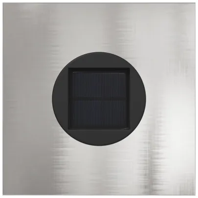 Lumină Solară LED Herringbone Oțel Inoxidabil - 2 pcs