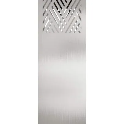 Lumină Solară LED Herringbone Oțel Inoxidabil - 2 pcs