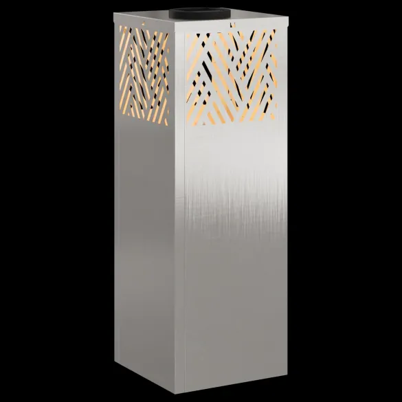 Lumină Solară LED Herringbone Oțel Inoxidabil - 2 pcs