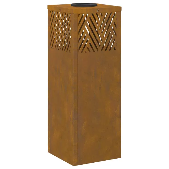 Lumină Solară LED Oțel Corten pentru Alei și Grădini