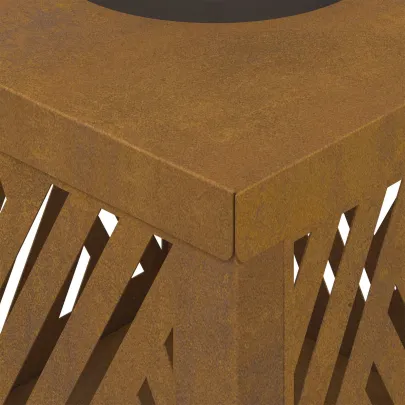 Lumină Solară LED Oțel Corten pentru Alei și Grădini