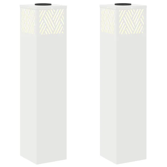 Lămpi LED Solare pentru Alei, Set de 2, Alb | Livrare Gratuită