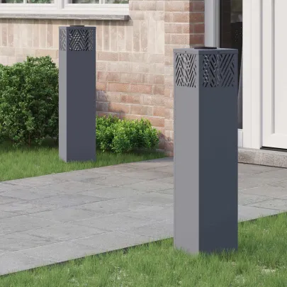 Lumină Solară LED Alei Herringbone Antracit - 2 pcs