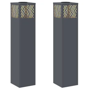 Lumină Solară LED Alei Herringbone Antracit - 2 pcs 2