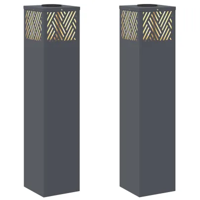 Lumină Solară LED Alei Herringbone Antracit - 2 pcs