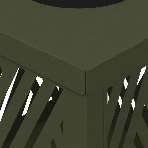 Lămpi LED Solare pentru Alei Herringbone, Verde Măsliniu